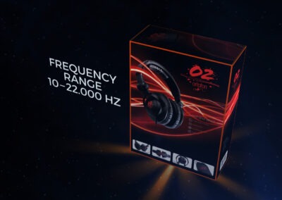 Headphone O2 emballage